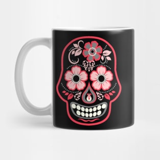 Day of the Dead Black Skull Mug